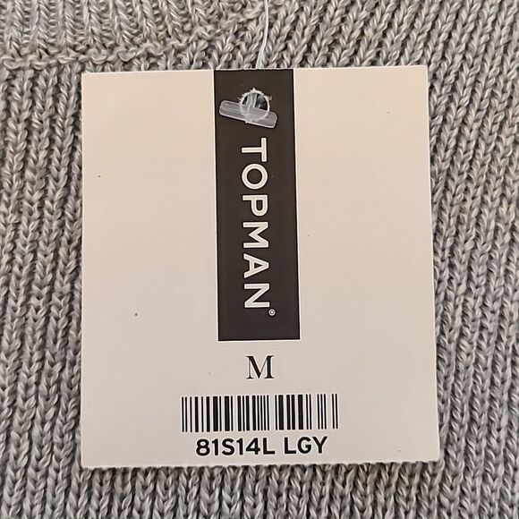 Topman Men's Knit Sweater Top Vest Light Gray Size M - Picture 11 of 12